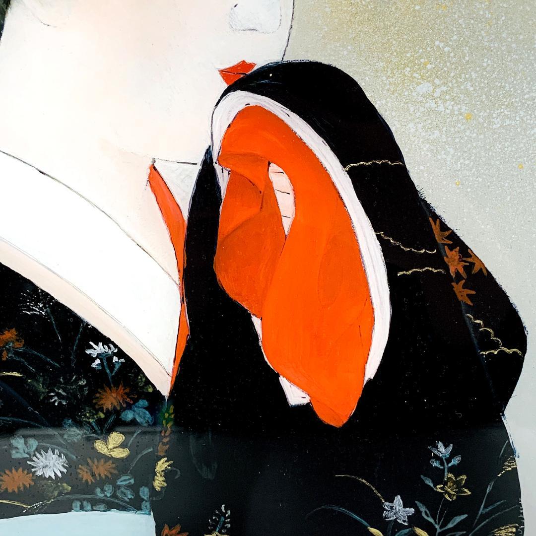 真作保証 伊東深水 日本画 美人画 画寸h39.5×w26cm R8SD22