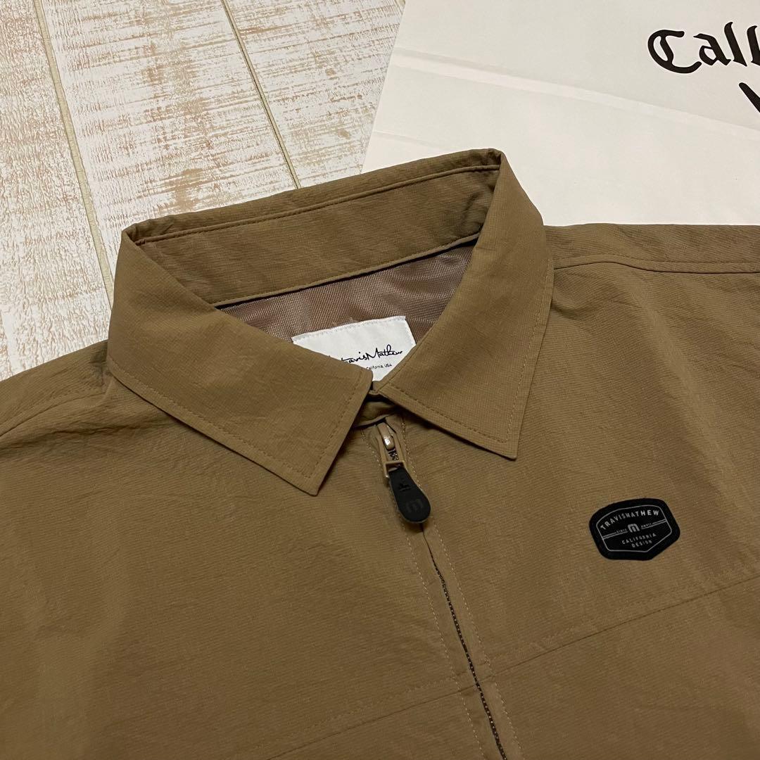 新品 キャロウェイ トラヴィスマシュー ブルゾン チビロゴ ベージュ XLサイズ