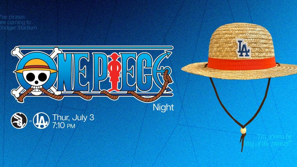 ワンピース ドジャース 麦わら帽子 7/3配布 限定 ドジャースタジアム