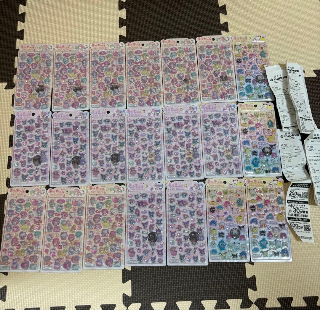 【正規品】サンリオ　うるちゅるポップシール21枚セット