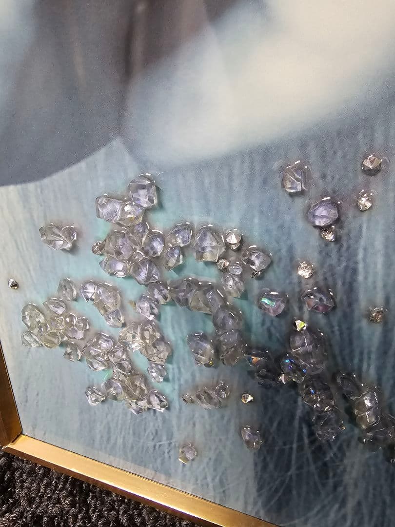 ケイトモス　アートパネル　ビーズ装飾2点セット