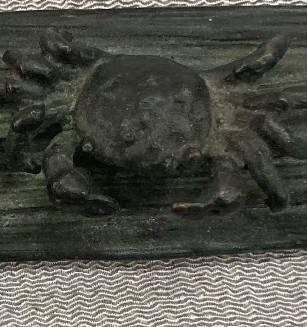 B426s 銅製蟹文鎮　作者不詳　カニ　書鎮　文房具