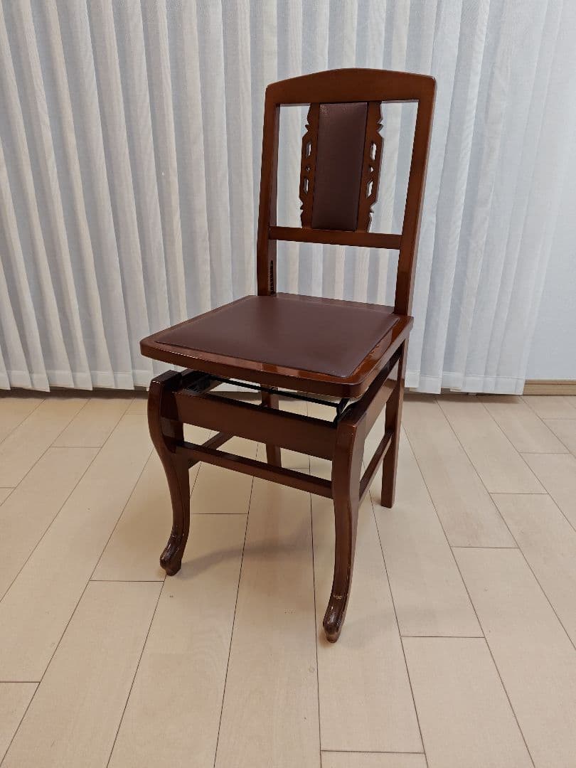 【美品】トムソン椅子　ピアノ椅子　背もたれ椅子　 アンティーク　猫足