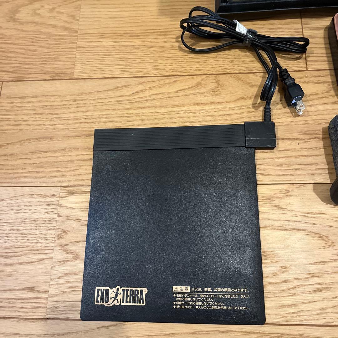 爬虫類　ケージ 飼育　セット　水皿　ヒーター　ウェットシェルター　バスキング