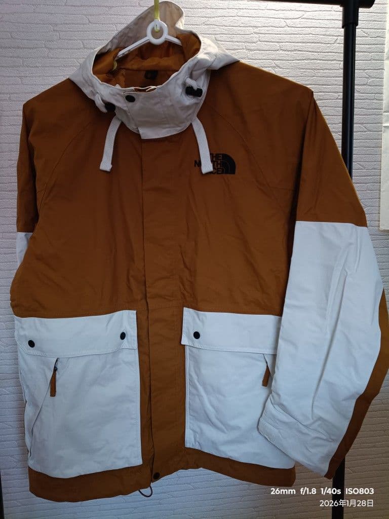 THE NORTH FACE マウンテンパーカー 茶/白 サイズUS：Ｌ大人気