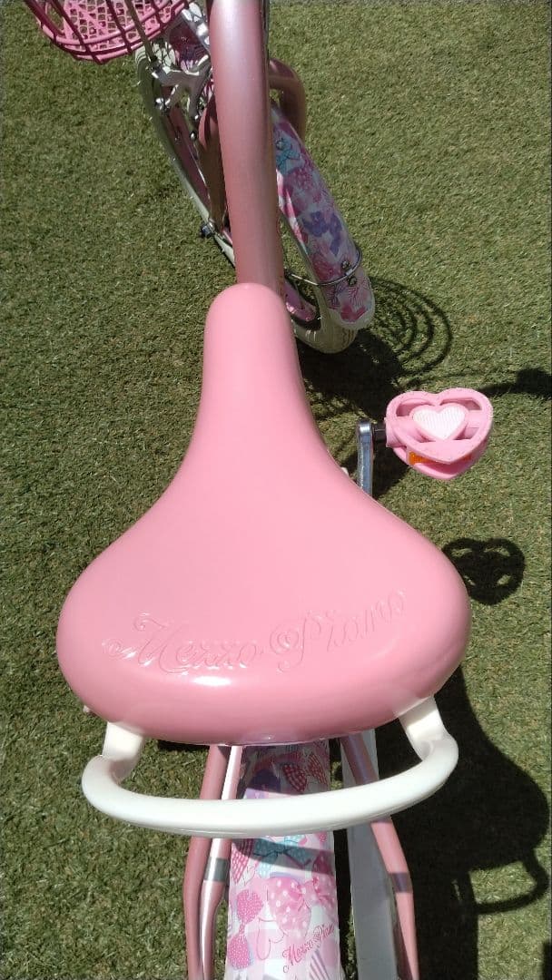 あさひサイクル　メゾピアノ　１６インチ自転車　スタンド補助輪、舵取りハンドル付き