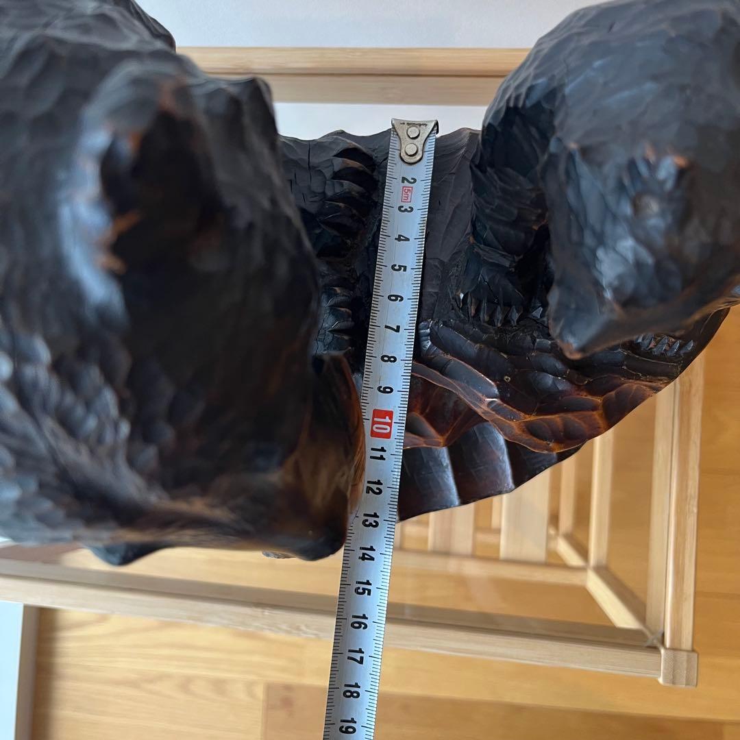 コヌサアイヌ作 木彫り熊 昭和35年 北海道民芸 手彫り 鮭くわえ ヴィンテージ