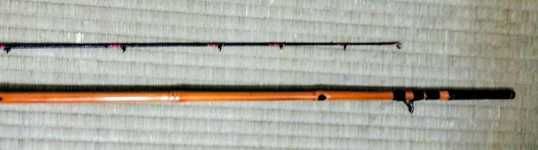 竿秀 江戸和竿 船竿 竹製 総漆塗り 印籠継ぎ 200 竿袋付き