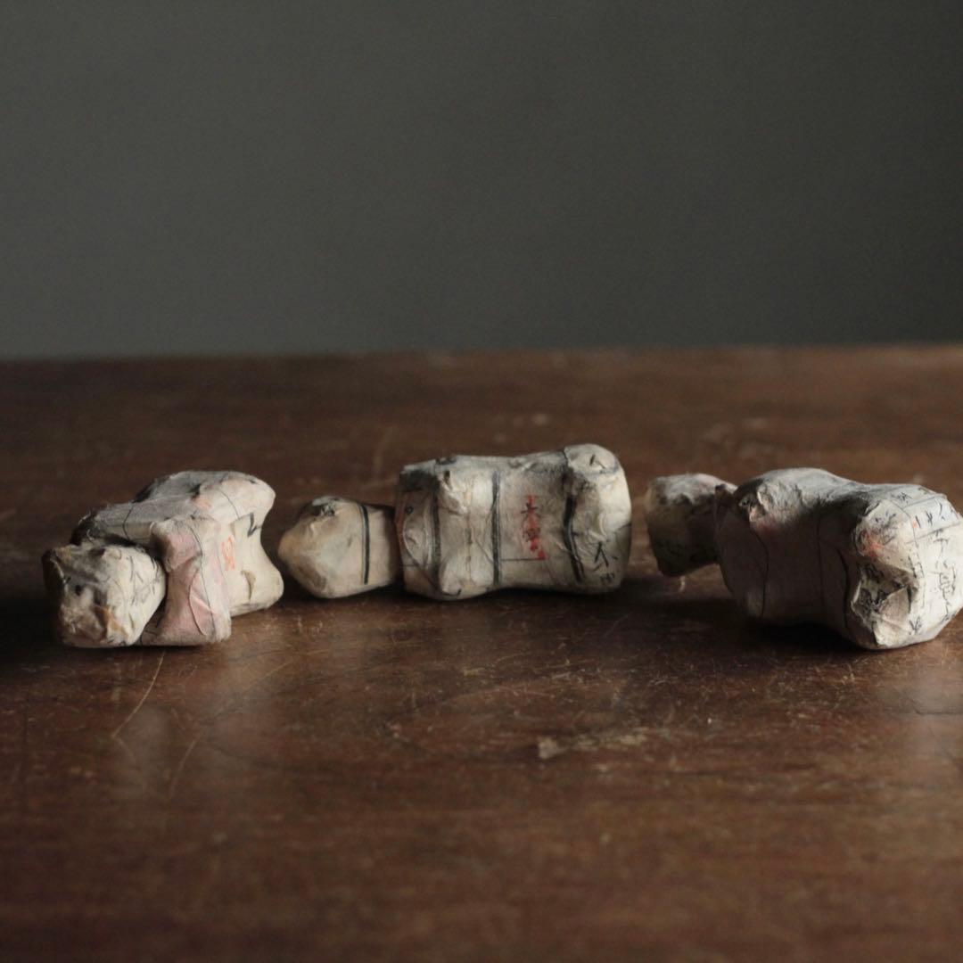 張子 首振り虎 未完成品 3体 郷土人形 古道具 アンティーク オブジェ