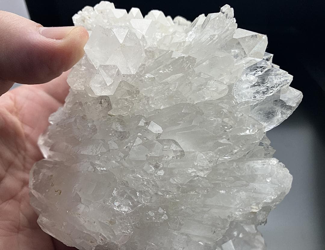 USA アーカンソー州　ダブルポイントクォーツクラスター　　水晶原石