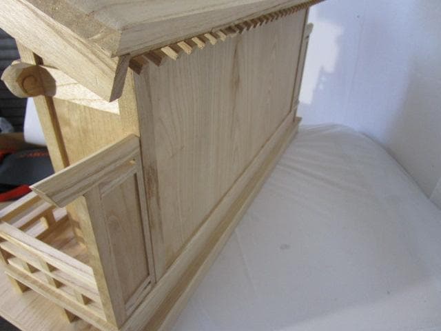 手作り神明造り神社（模型）匠の技　神社仏閣　木製　桐