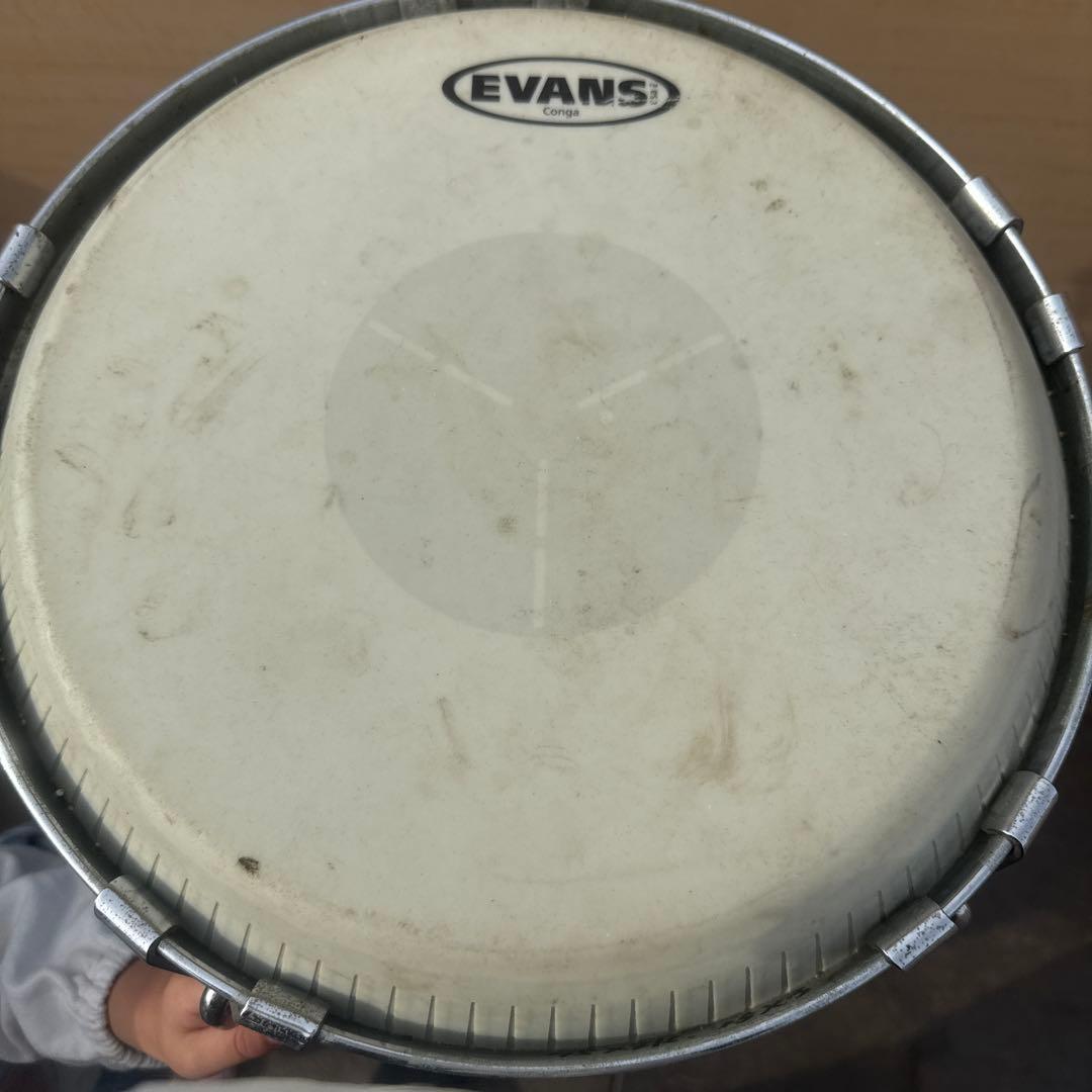 Pearl コンガ 青 Evansヘッド スタンド付属