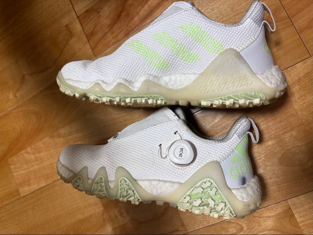 adidas BOAゴルフシューズ ホワイト/ライム
