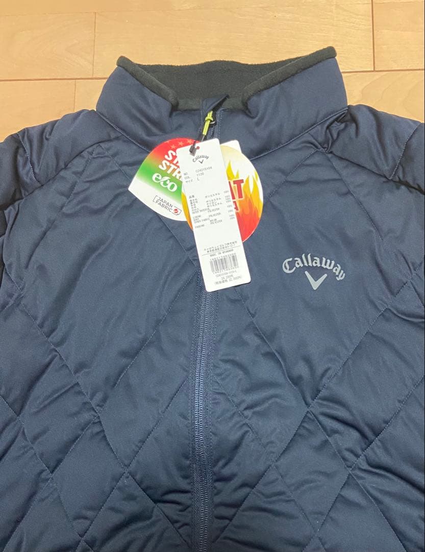 【新品】キャロウェイ スターストレッチ 中綿フルジップブルゾン L