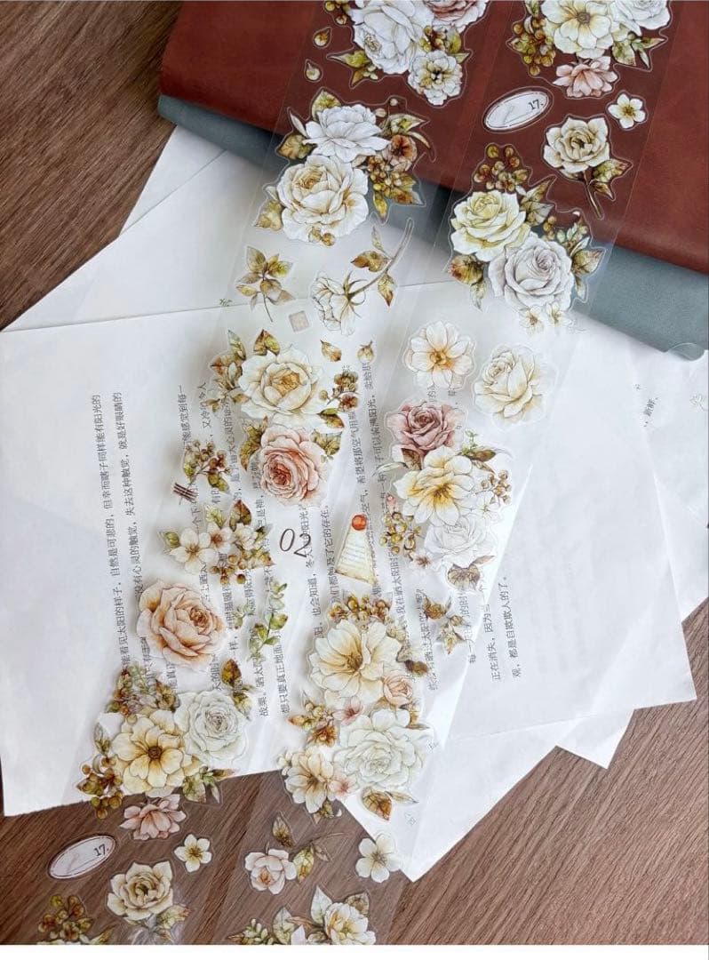 自元素文创《雪痕》海外マスキングテープ　マステ 【2620】