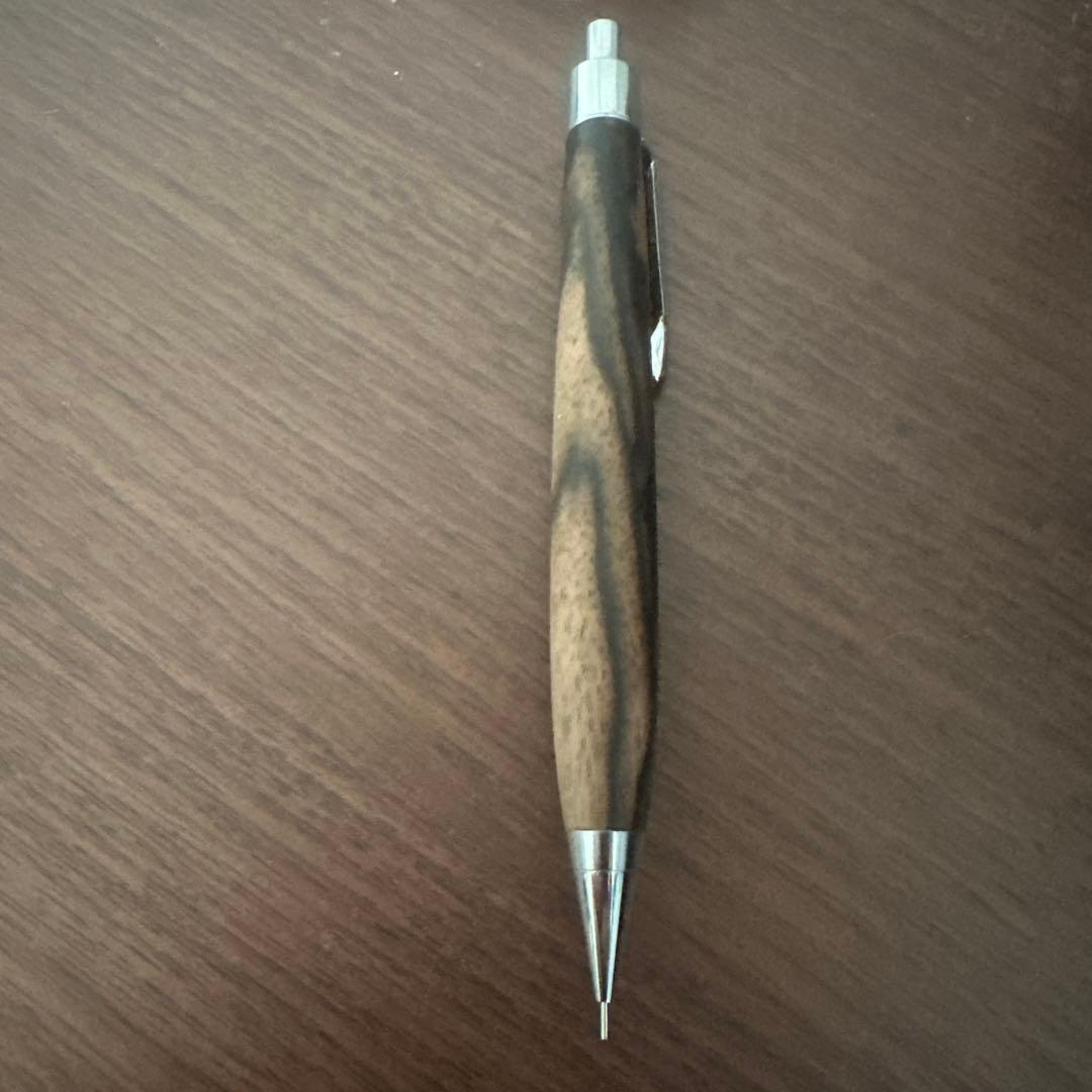工房楔　0.5 mmシャーペン　黒柿孔雀杢