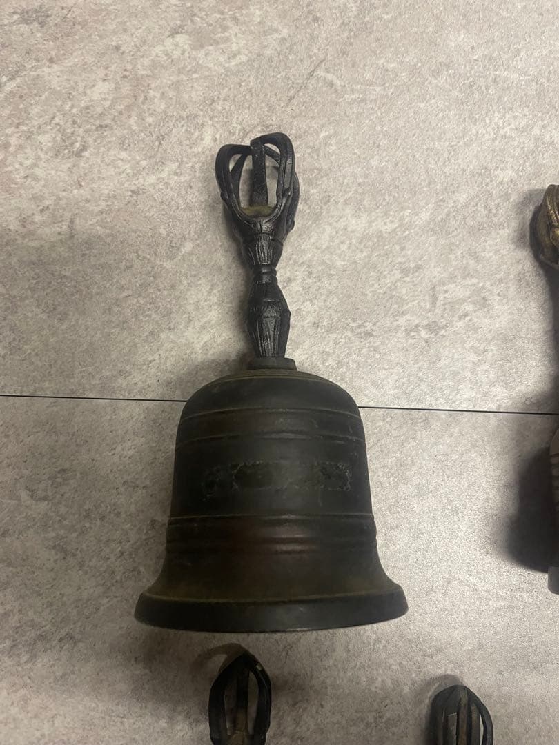 五鈷鈴　金剛鈴　持鈴　法器　5個　まとめて　骨董　古美術　アンティーク