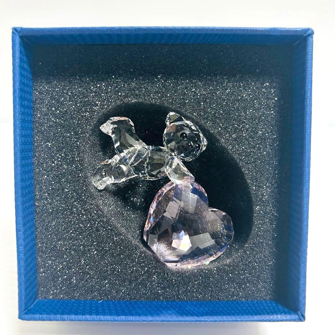 スワロフスキー クリスベア ピンク ハート　クリスタル　置物
