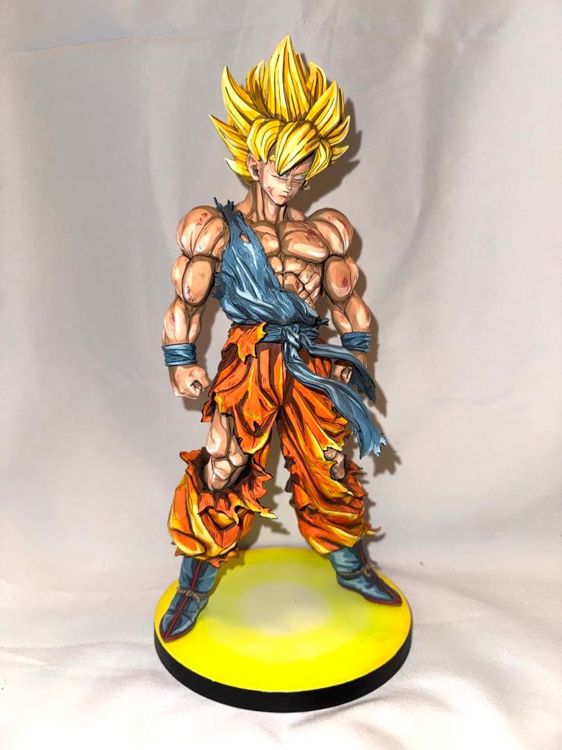 【箱、台座あり】一番くじ C賞 超サイヤ人 孫悟空 リペイント 二次元彩色