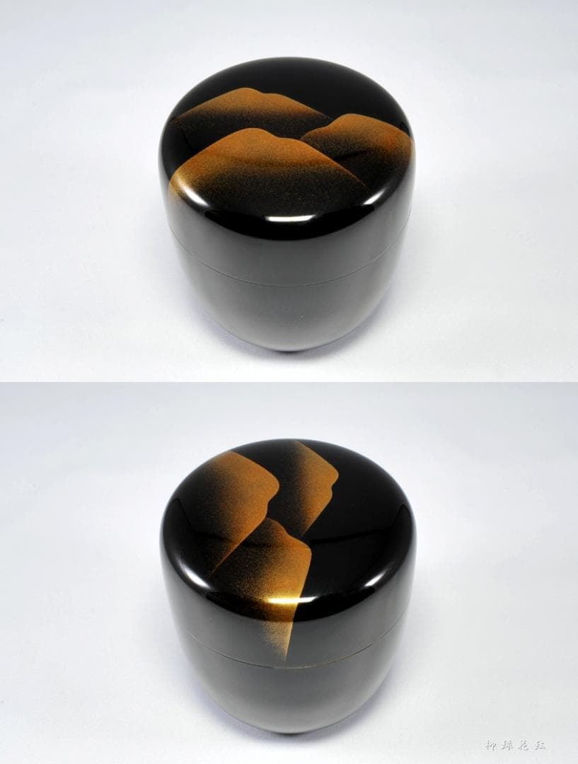 【たかちむ】井筒鳳斉 鷹ヶ峰蒔絵 大棗 立上り雲錦蒔絵 蓋裏光悦垣蒔絵