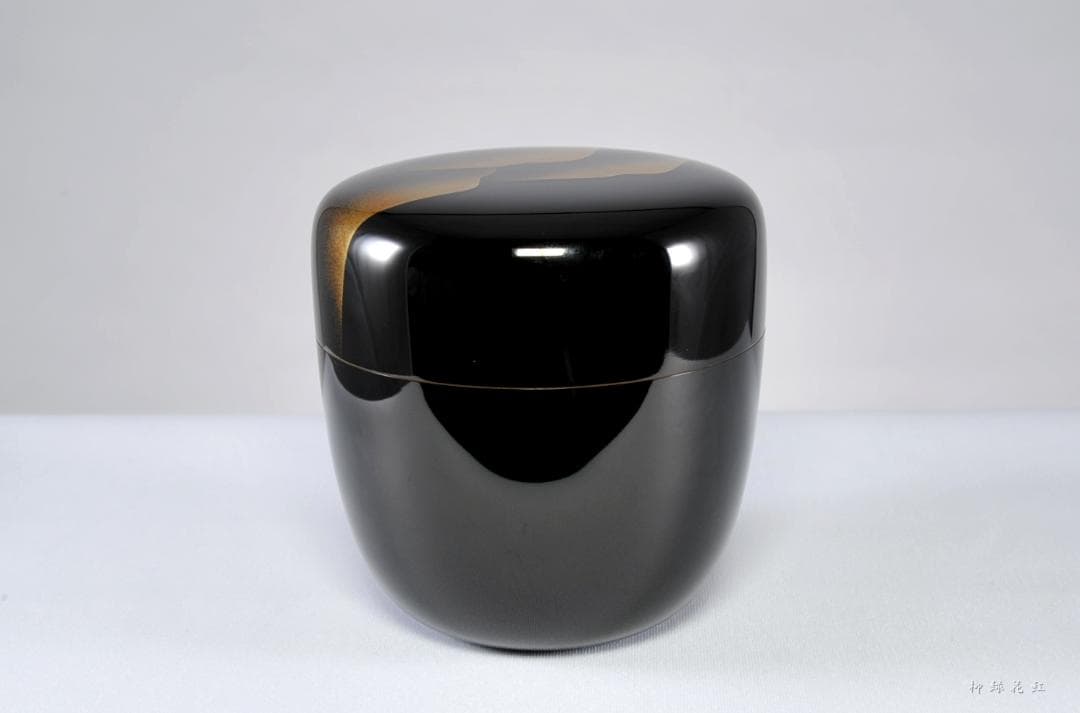 【たかちむ】井筒鳳斉 鷹ヶ峰蒔絵 大棗 立上り雲錦蒔絵 蓋裏光悦垣蒔絵