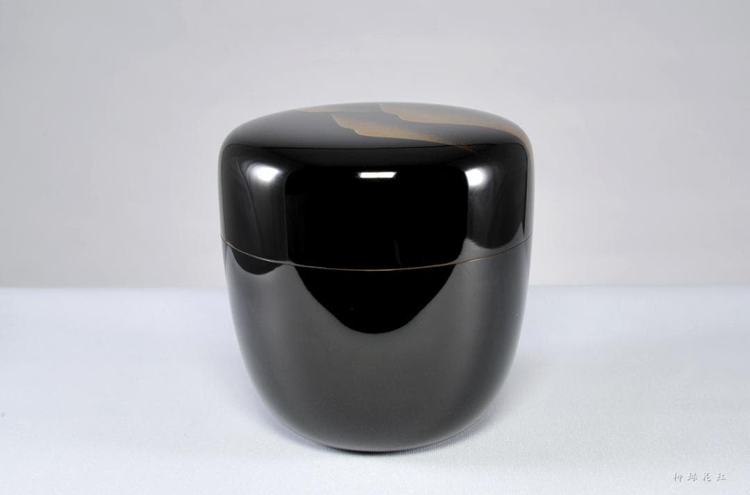 【たかちむ】井筒鳳斉 鷹ヶ峰蒔絵 大棗 立上り雲錦蒔絵 蓋裏光悦垣蒔絵