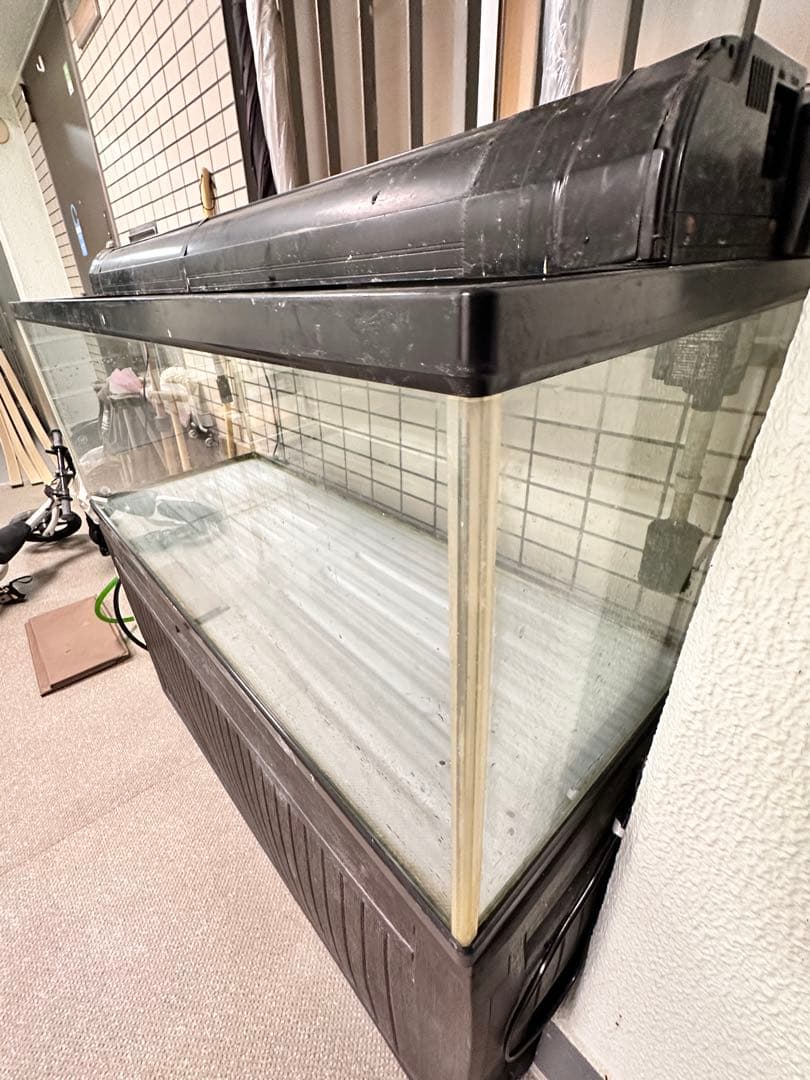 大型ガラス水槽 照明装置付き 水槽 120水槽