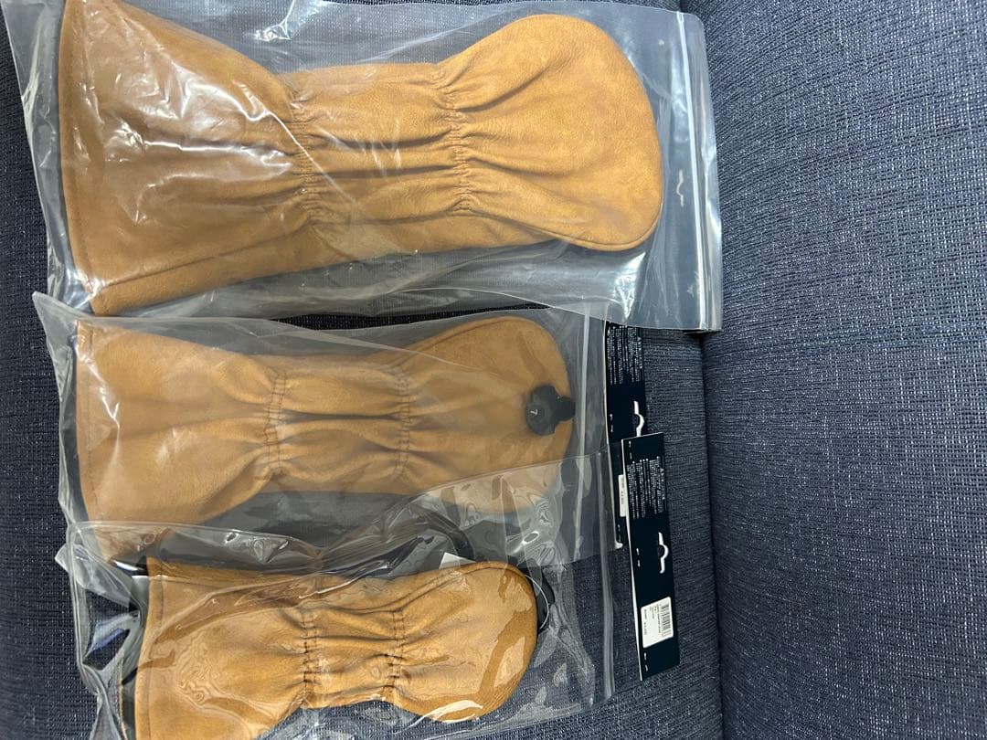 アクセル ブラウン ゴルフキャディバッグ 合成皮革 ヘッドカバー付き