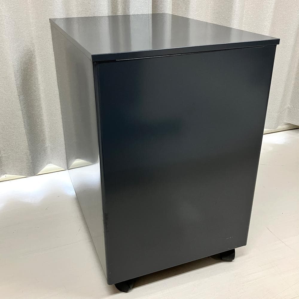 #2774-3　Plus　スチールワゴン　サイドワゴン　デスクワゴン　鍵付き