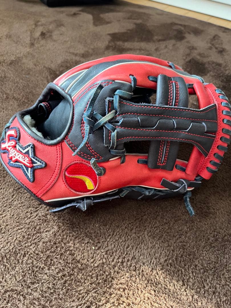 Slugger 久保田スラッガー　軟式グローブ レッド/ブラック