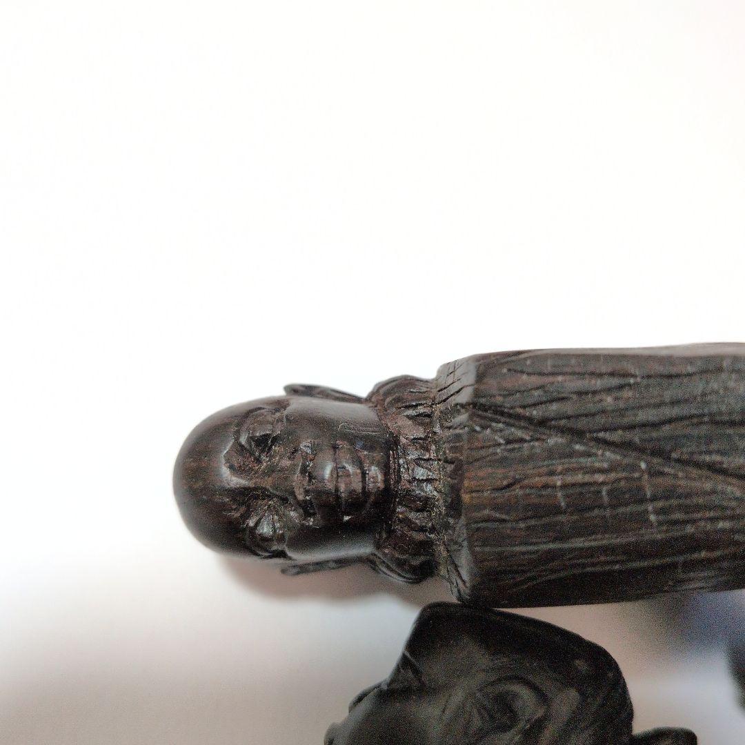 木製彫刻人形 6体セット　木製　置物　アンティーク