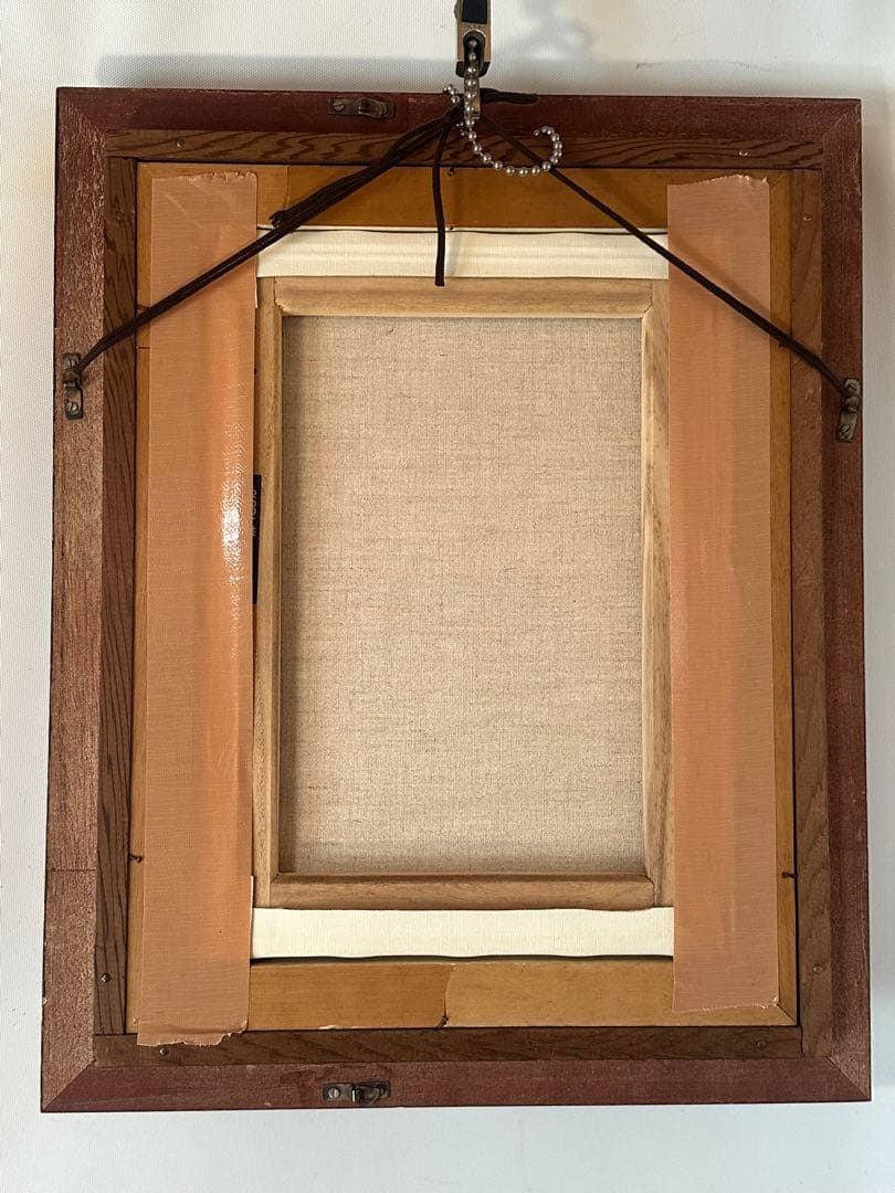 薔薇　作家作品　油彩　静物画　肉筆　絵画　美術品　インテリア　豪華額縁