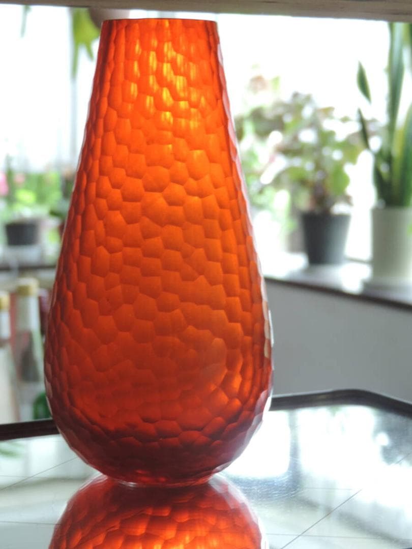 ベネチアガラス OMGバットゥ‐ト BATTUTO 技法 吹き花瓶