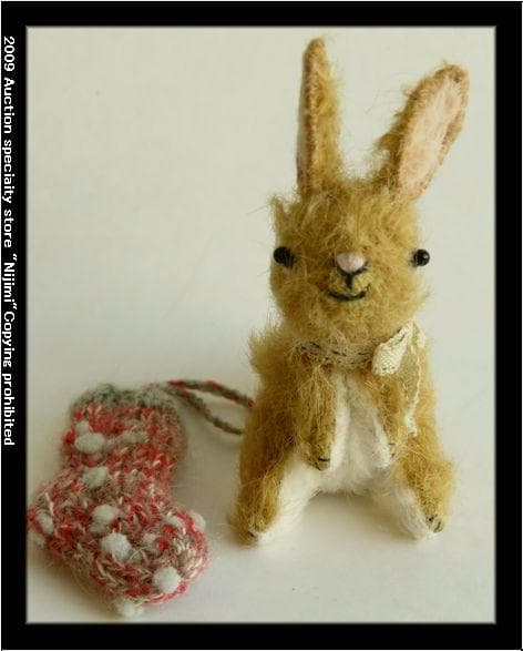 115■ぬいぐるみ作家 五十嵐めぐみ▲ウサギ Kutcha Kacha▼