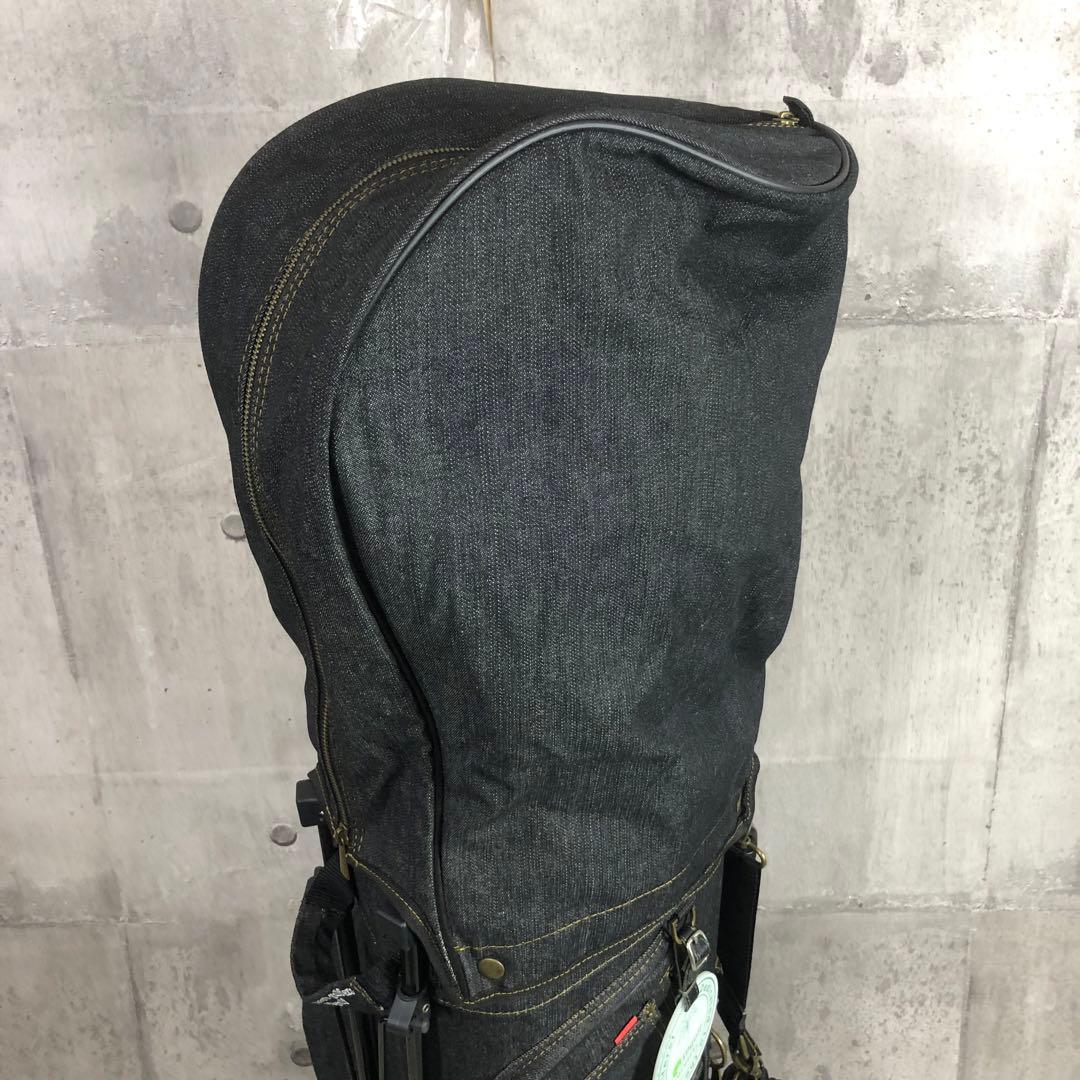 19golf　キャディバッグ　メンズゴルフ　デニム生地　スタンド式　4点固定