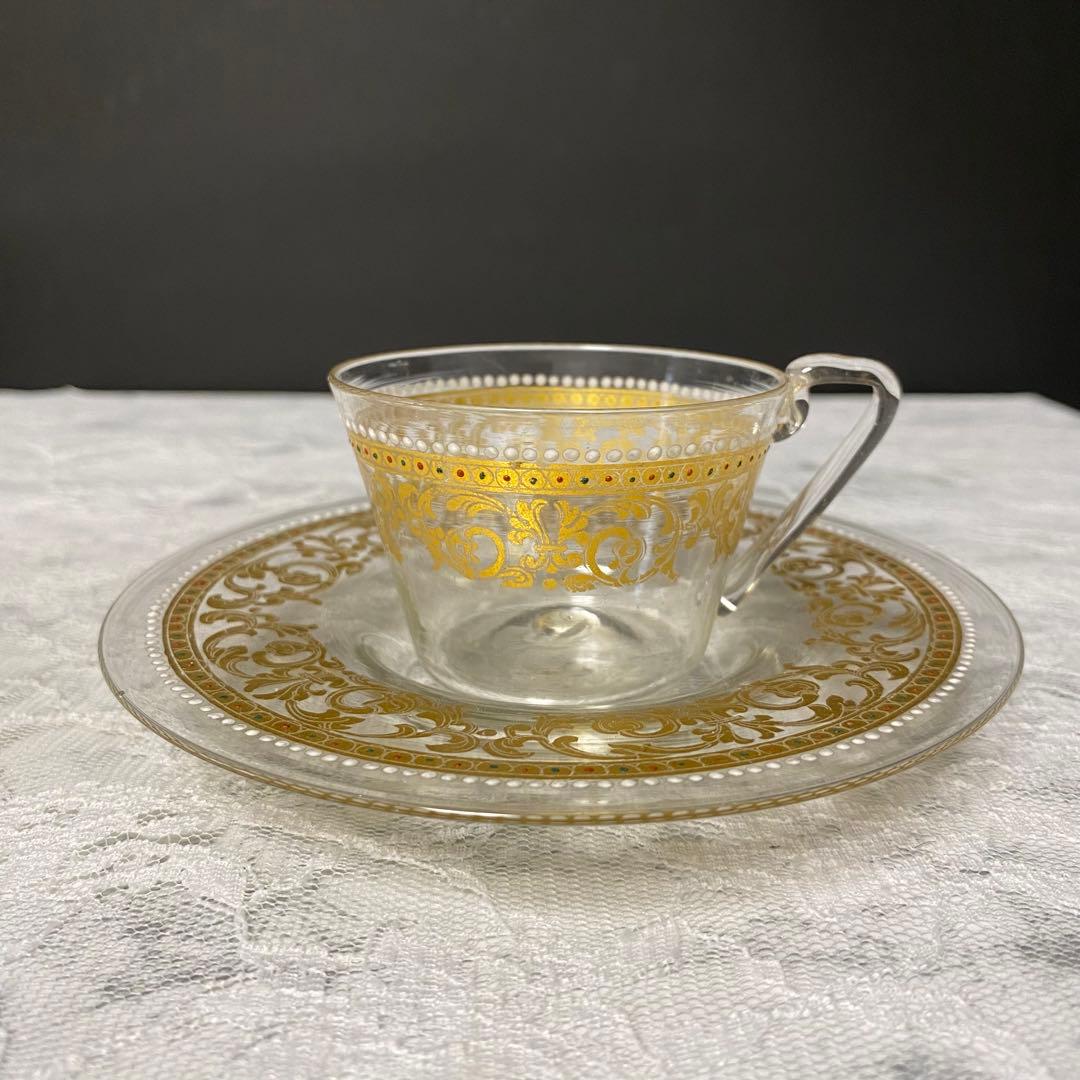 アンティーク ムラーノ サルヴィアティ グラス スモール カップ＆ソーサー