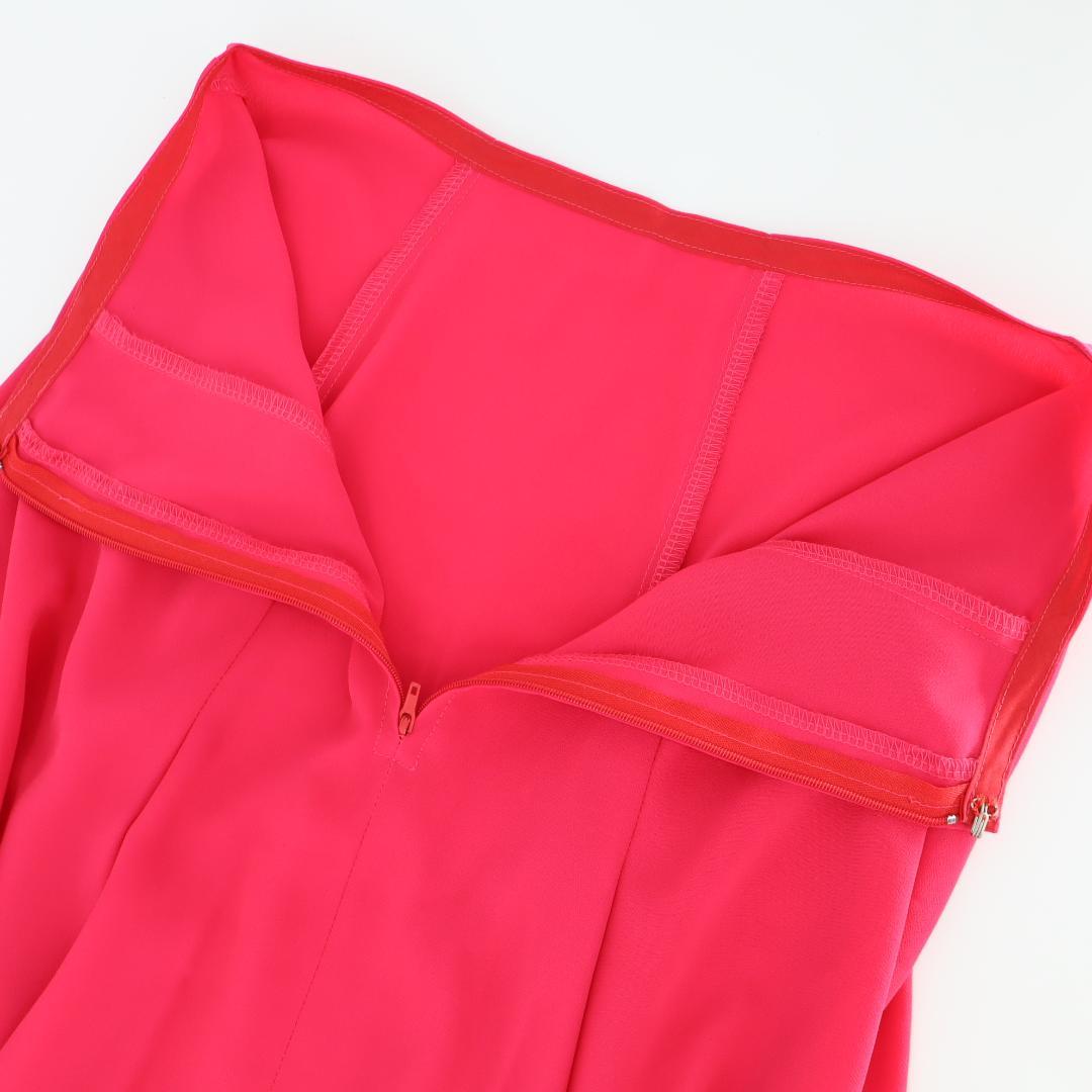 【美品 フラメンコ衣装】鮮やかピンク×水玉 ファルダ 大きく広がる裾 スカート