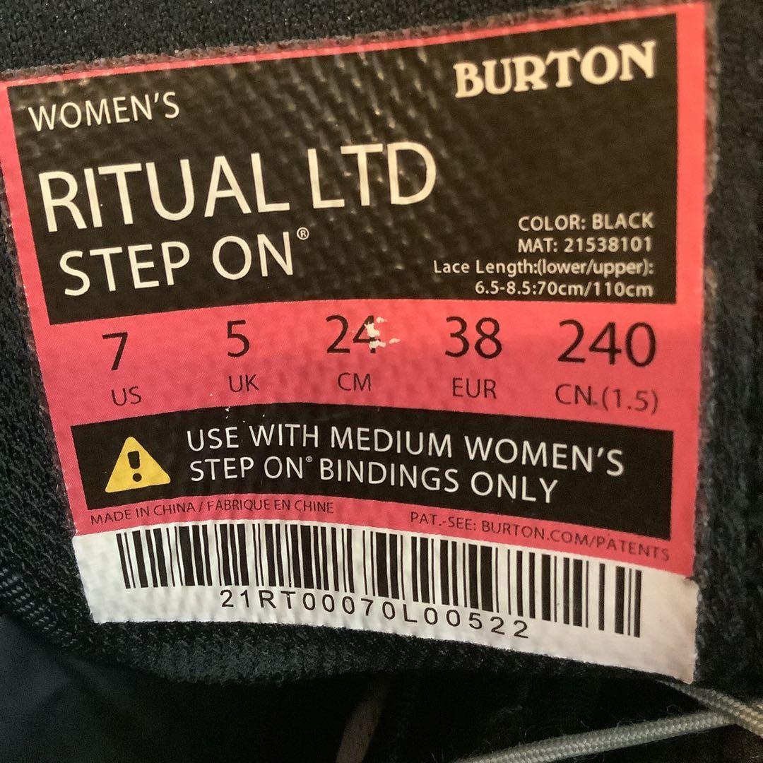 027BURTON RITUAL STEP ON 24.0cmスノーボードブーツ