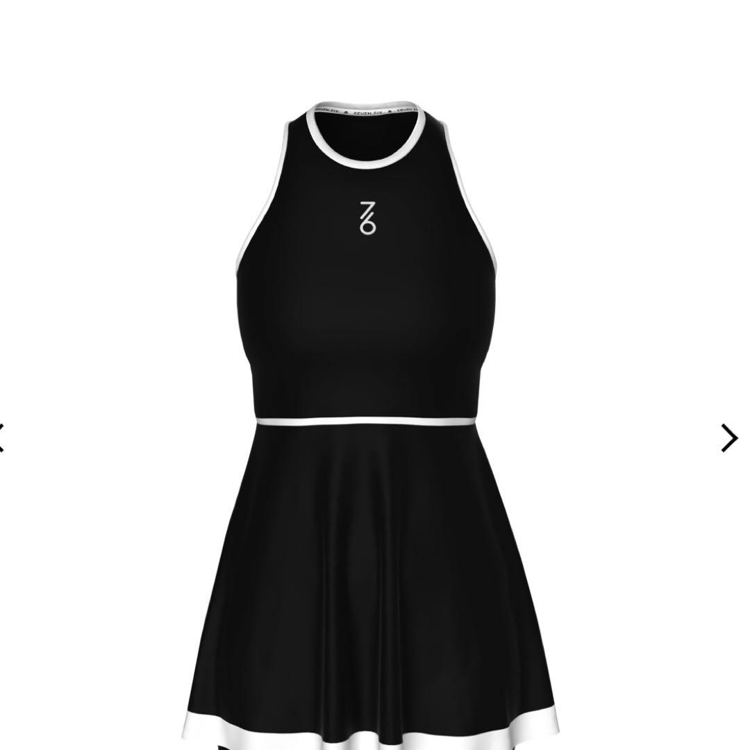 日本初上陸　セブンシックス　テニスウェア　ワンピース　黒