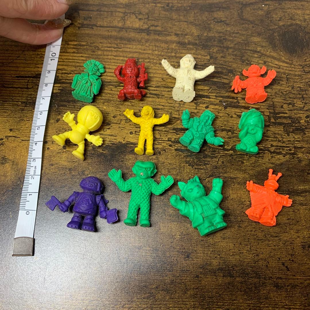 3F 【当時物】怪獣 モンスター消しゴム フィギュア 11体セット レトロ 希少