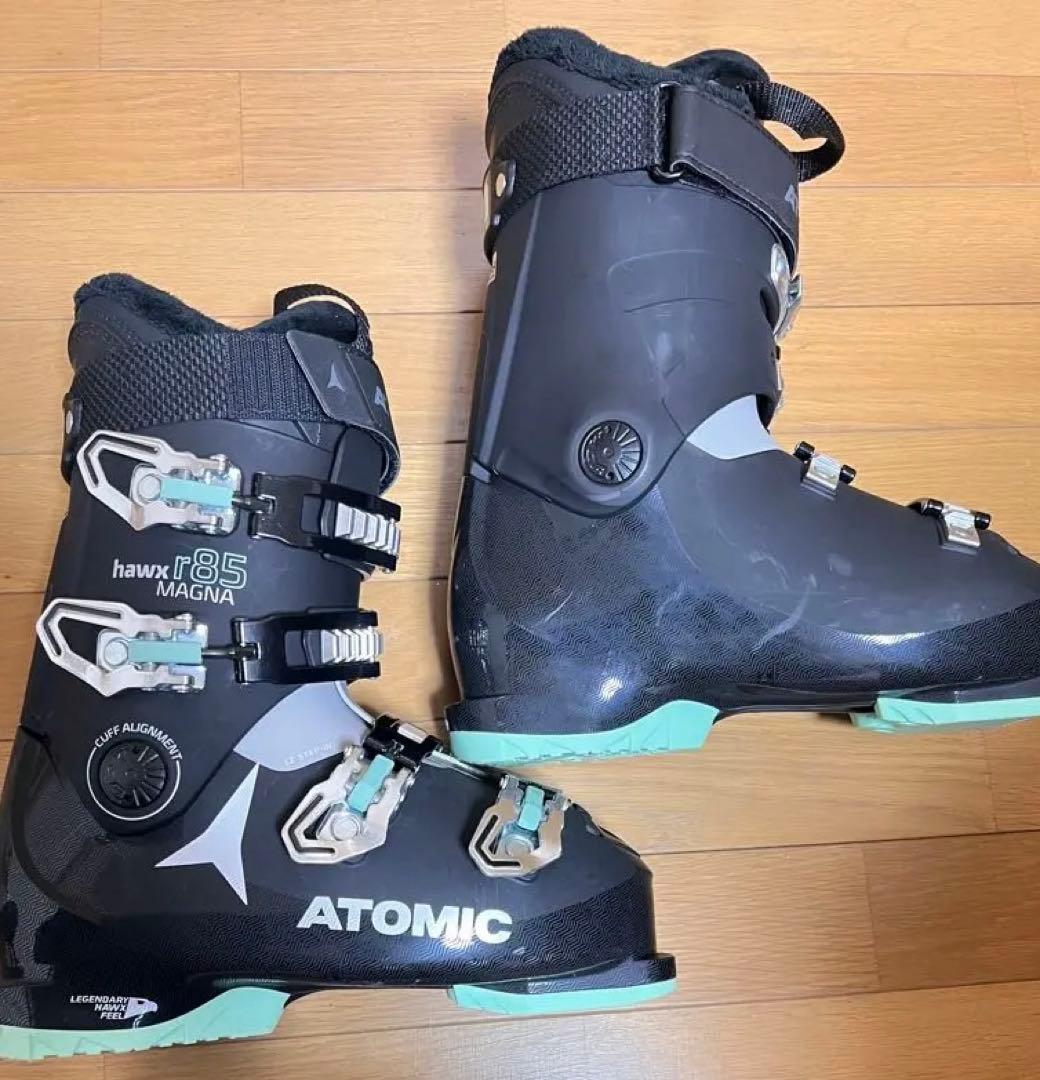 Salomon スキー板・ストック + Atomic ブーツ＋収納バッグ