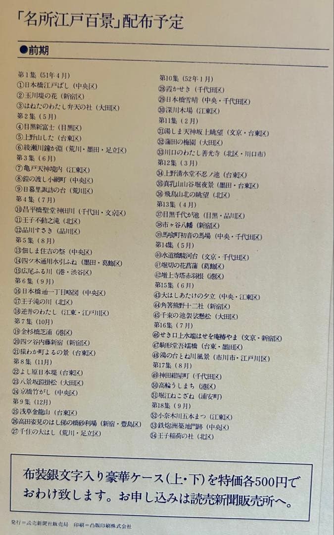 歌川広重「名所江戸百景」　原寸複製　全69枚