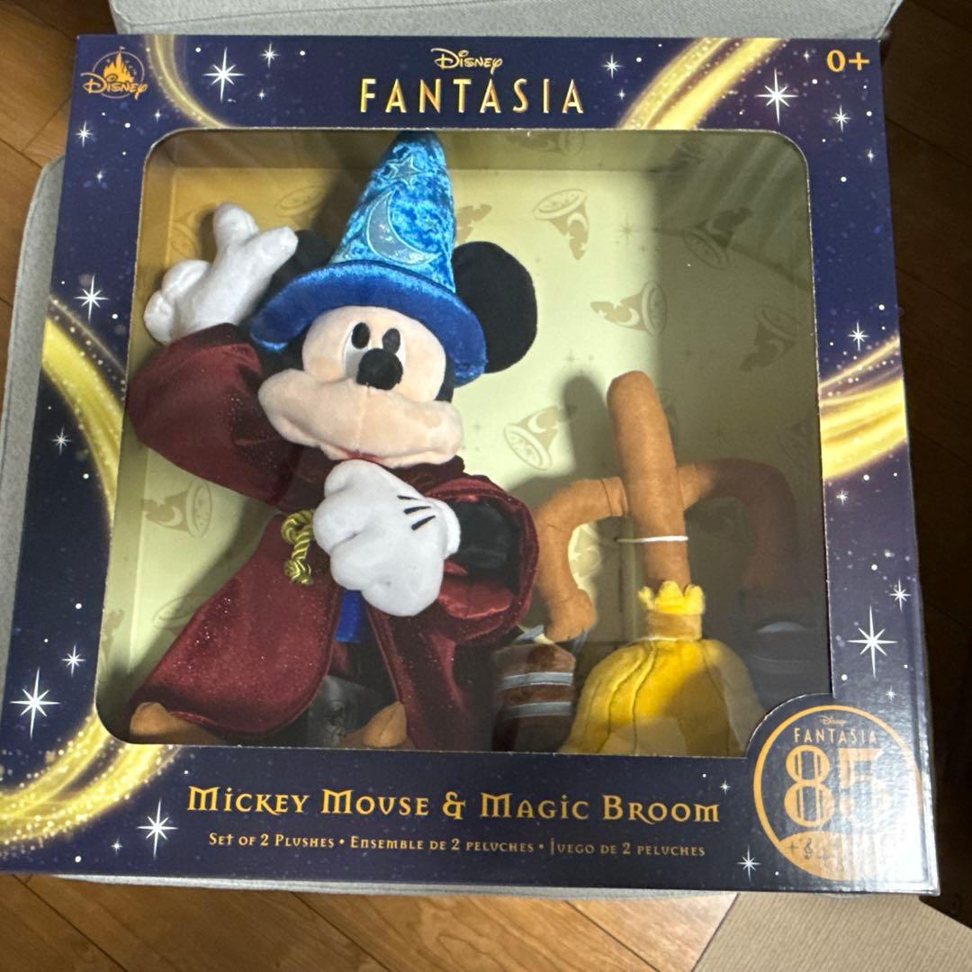 ファンタジア 85th ディズニーストア ミッキー&ホウキ　ぬいぐるみセット