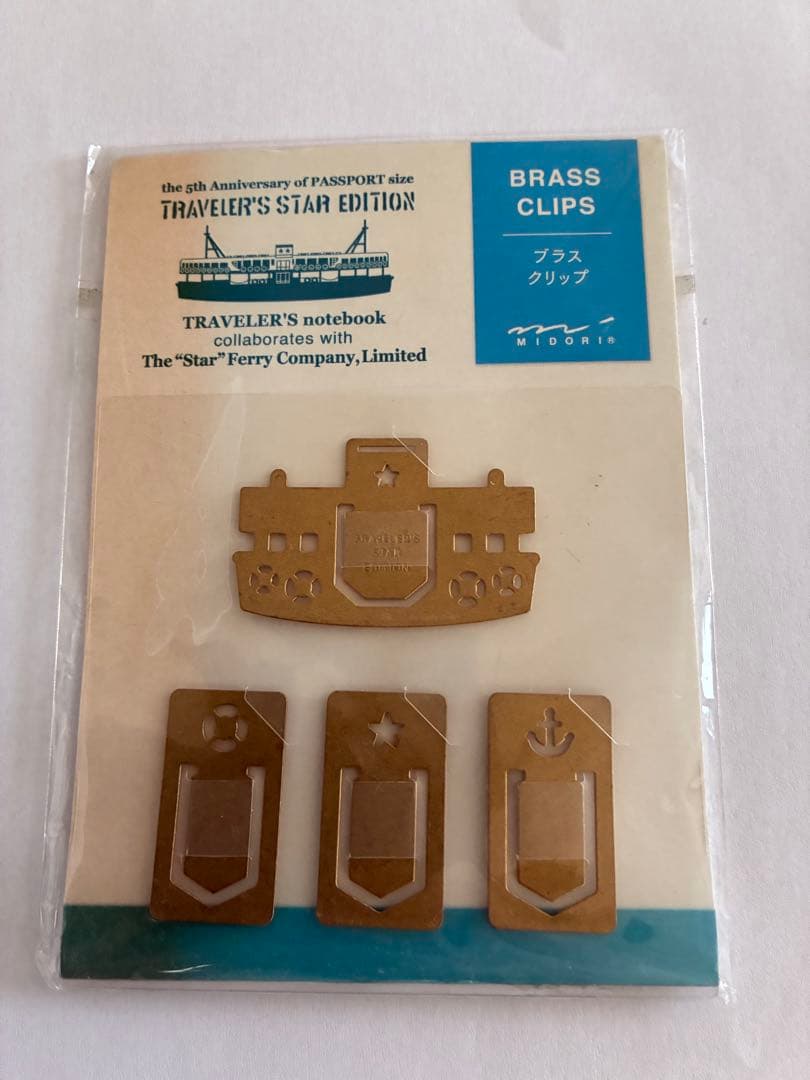 トラベラーズノートパスポート5周年スターフェリーリフィル、スタンプ、クリップなど