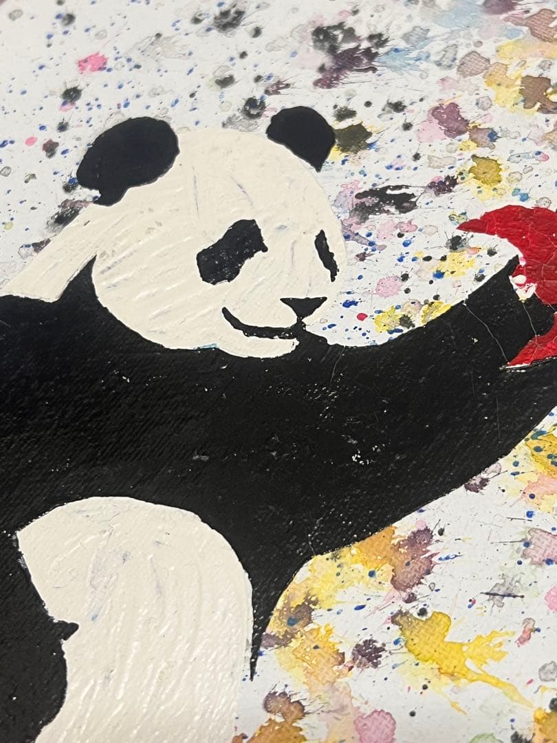 【原画一点物】パンダ×ロケットF4｜ウォーター・サイレンス　ストリートアート