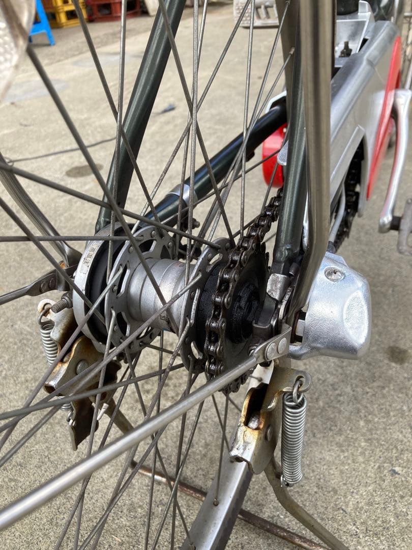 パナソニック電動アシスト自転車 シティタイプ モスグリーン色　バスケット付き