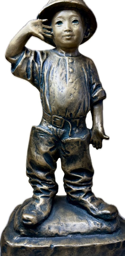 北村西望「将軍の孫」ブロンズ像 ・共箱