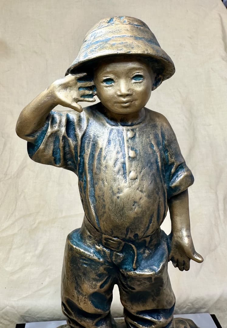 北村西望「将軍の孫」ブロンズ像 ・共箱