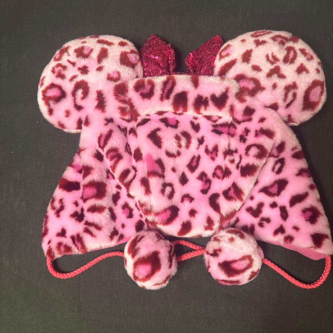 ディズニーファンキャップ ヒョウ柄 ピンク 新作