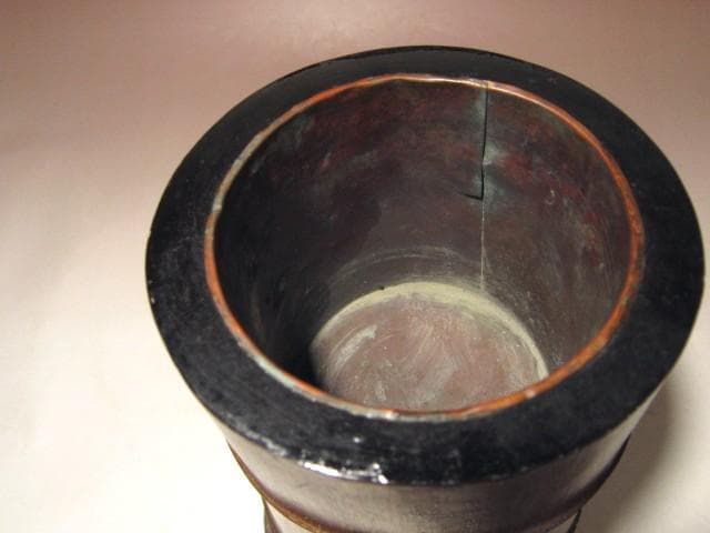 ☆裏千家六代 六閑斎　竹花入【瑞月】☆裏千家十四代淡々斎極め☆a522